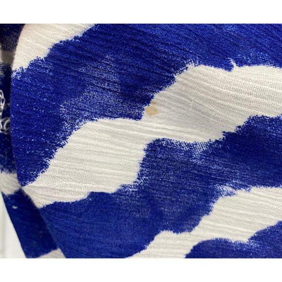 Soft Surroundings Midi Sun Dress Beaded Embroidered Boho Print Blue Small Petite - Picture 9 of 10